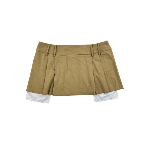 ASOS - Pleated Micro Mini Skirt in Tan - Picture 1 of 4